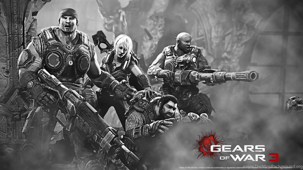 Download Wallpapers 1920x1080 Gears Of War 3, Gun, Girl, Equipment ...