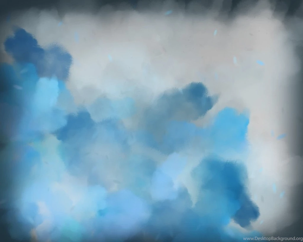 Light Abstract Blue Minimalistic Calm Canvas Splatter Skyscapes ...