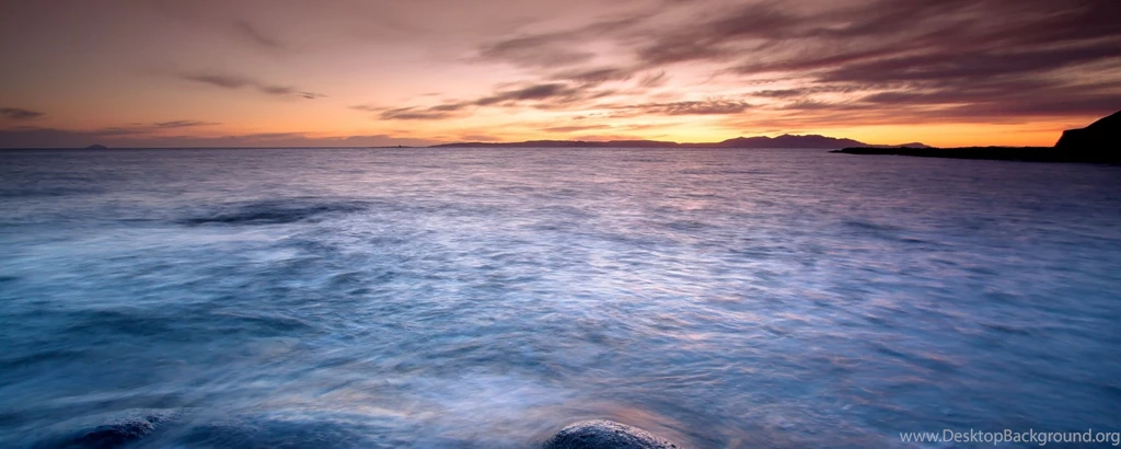 Download Wallpapers 2560x1024 Sea, Calm, Sky, Evening Dual Monitor ...