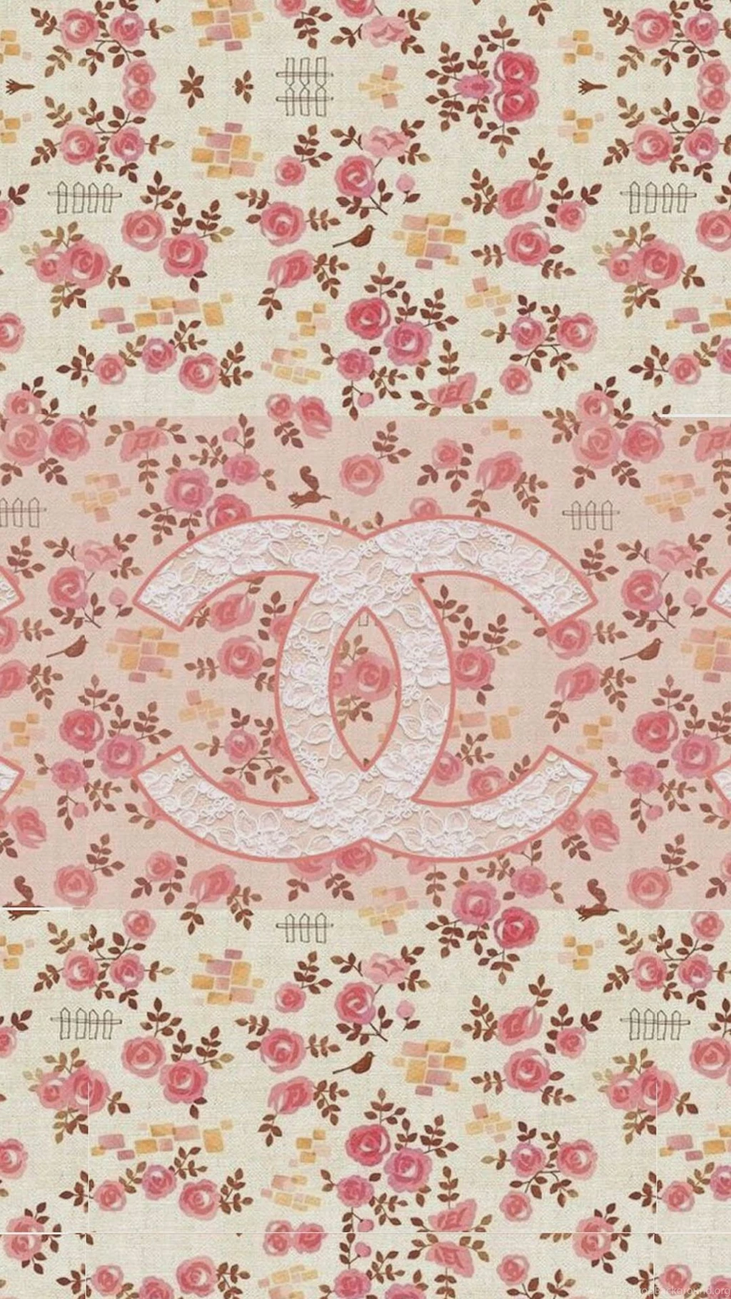Coco Chanel Flowers Pattern Logo iPhone 6 Wallpapers Download ...