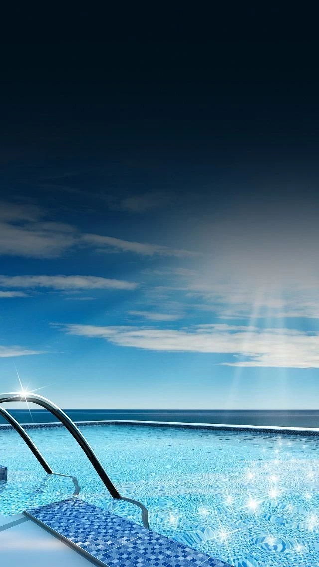 Shiny Swimming Pool iPhone 5s Wallpapers Download