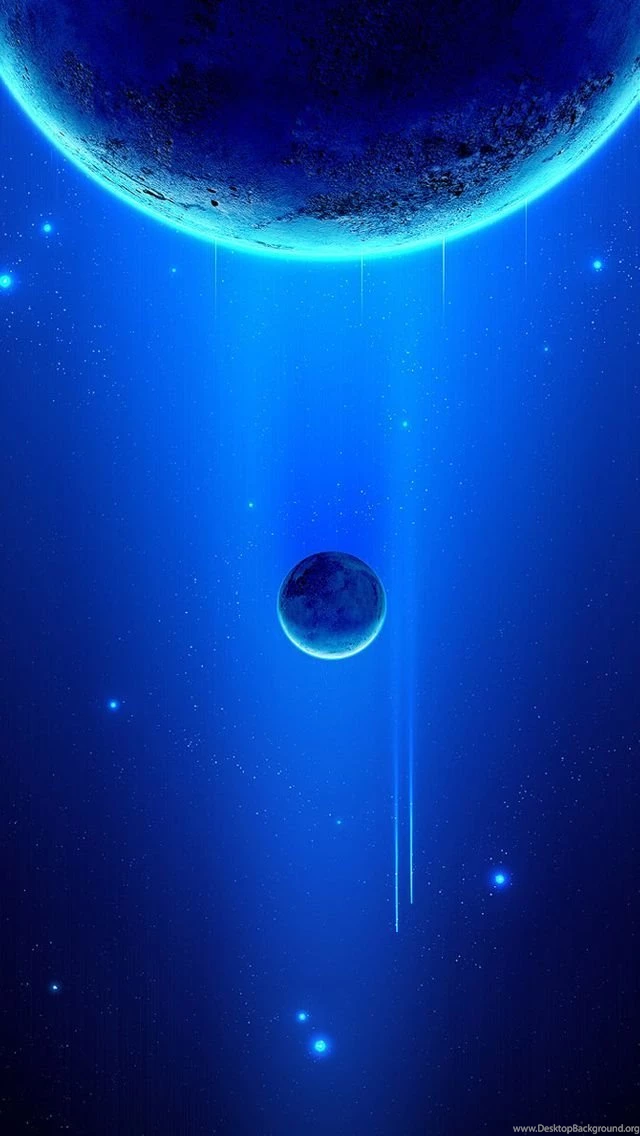 Blue iPhone wallpaper for iPhone 5 5c 5s 640x1136 Space scene blue planets.jpg