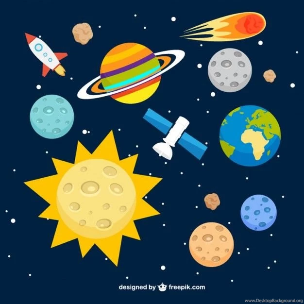 Solar System Backgrounds Vector