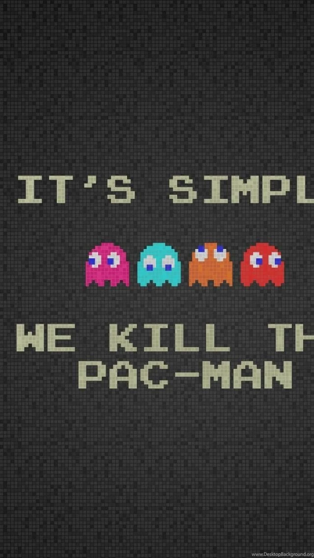 Download Wallpapers 640x1136 Pacman, Quote, Characters, Backgrounds ...