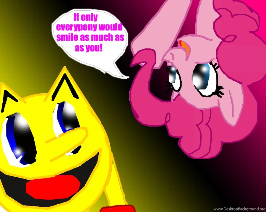 Pac Man And Pinkie Pie with Background  By CrossoverGamer On ...
