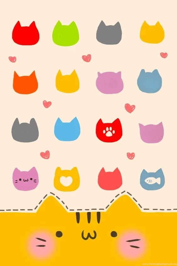 Cute Cat iPhone 4 Icon Skin