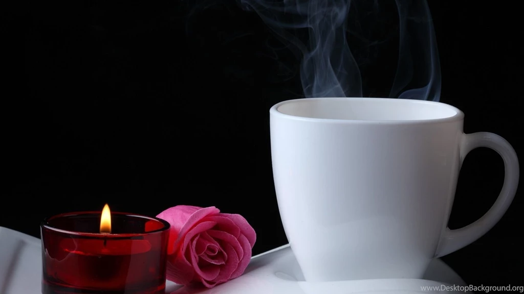 Download Wallpapers 1920x1080 Flowers, Rose, Coffee, Candle Full HD ...