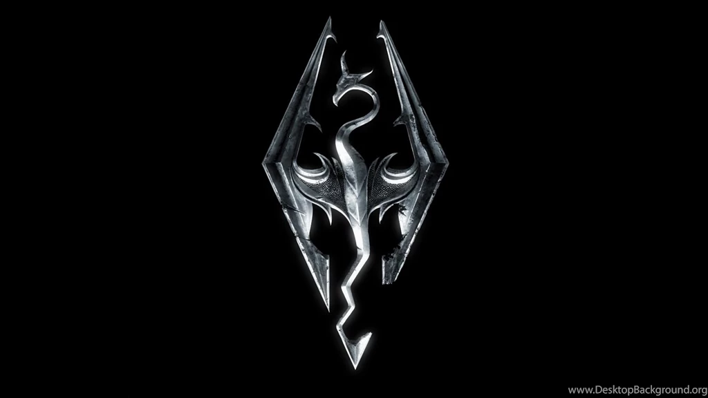 Skyrim Logo Black Wallpapers