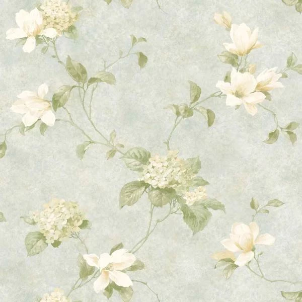 Blue White Green Hydrangea Trail ART76303 Wallpapers Interior ...