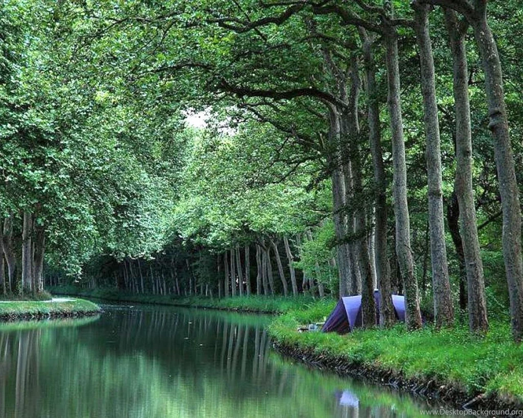 Camping Along Canal Du Midi Castelnaudary France 409662 Wallpapers ...