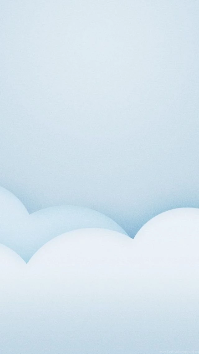 640x1136 Light Blue Minimalistic Clouds Iphone 5 Wallpapers