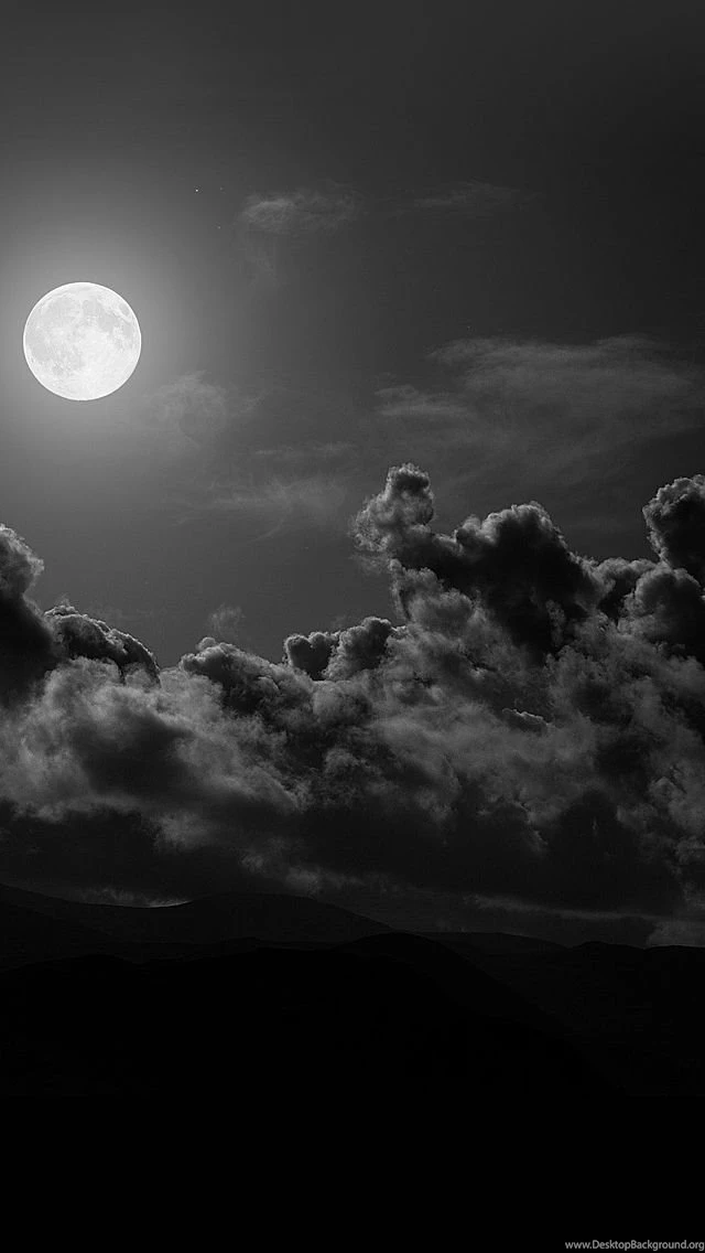 Moon Clouds iPhone 5 Wallpapers (640x1136)