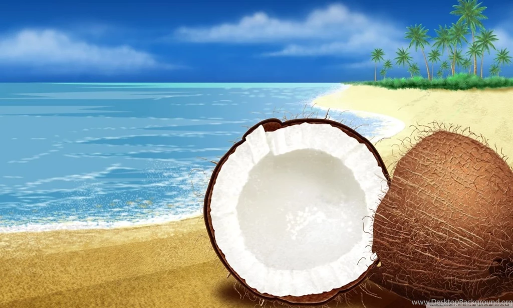 Exotic Coconut On The Beach HD Desktop Wallpapers : Widescreen ...