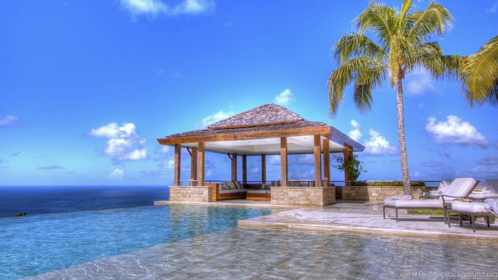 Exotic Gazebo Bu An Infinite Pool >> HD Wallpaper, Get It Now!
