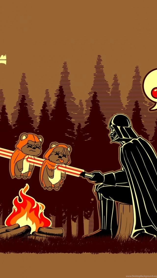 Darth Vader Grilling Ewoks iPhone 5 Wallpapers