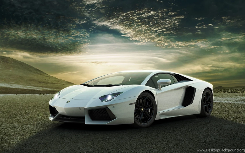 White Lamborghini Aventador Wallpapers