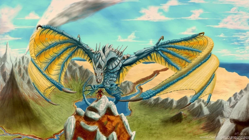 Blue Dragon Wallpapers Drawing (Skyrim Inspired) By Taumich On ...