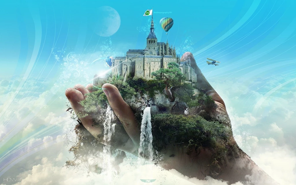 Epic Castle In Hand Backgrounds