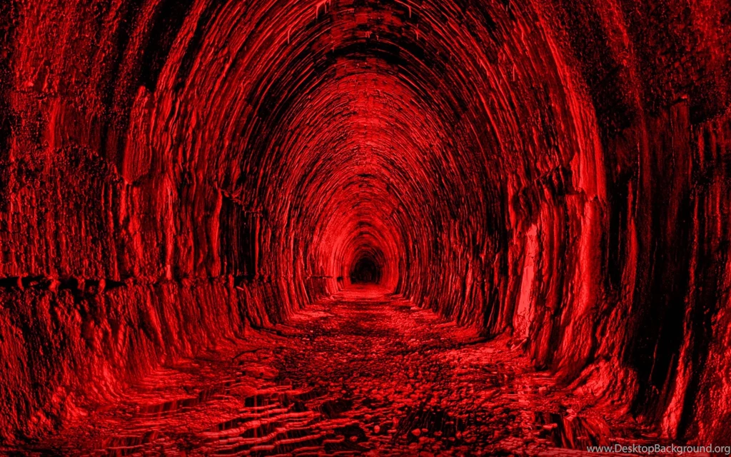 Download Wallpapers 3840x2400 Tunnel, Red, Black, Light Ultra HD 4K ...