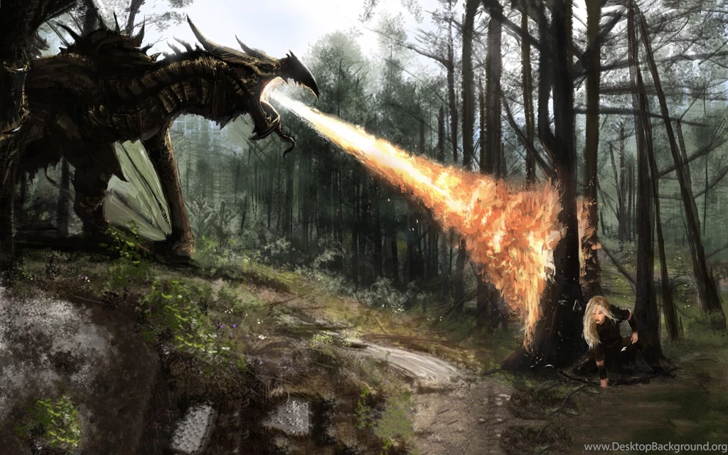 Dragon Fire Skyrim Wallpapers