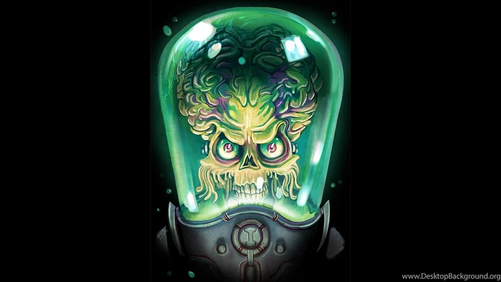 Mars Attacks Tim Burton Black Backgrounds Fan Art Wallpapers