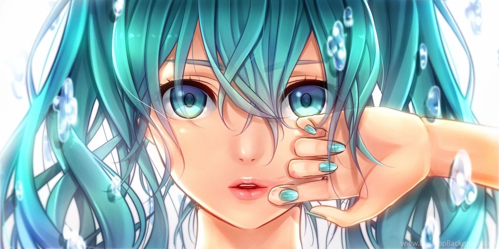 Vocaloid Eyes Face Glance Light Blue Hair Anime Wallpapers ...