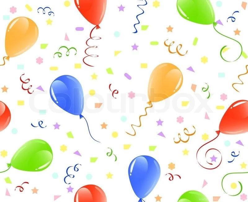 Vector Illustration Of A Seamless Balloons Backgrounds With ...