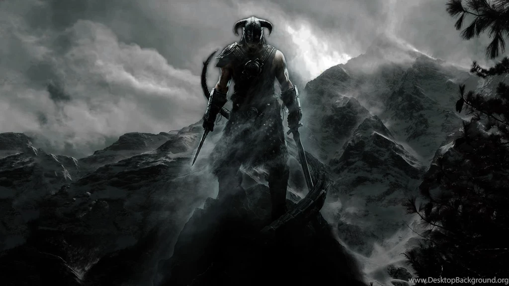 Download Wallpapers 1920x1080 The Elder Scrolls, Warrior, Mountain ...