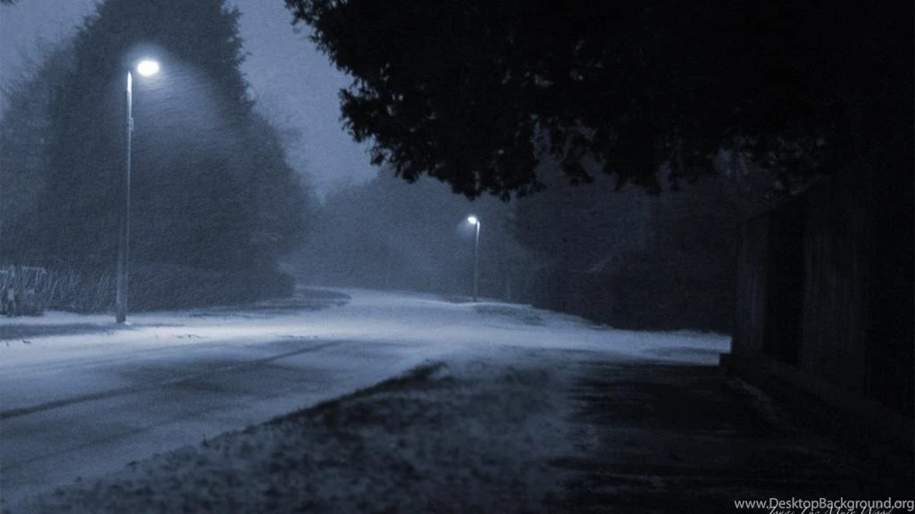 NobleWalls: Dark Nighttime Snow Desktop And Mobile Backgrounds