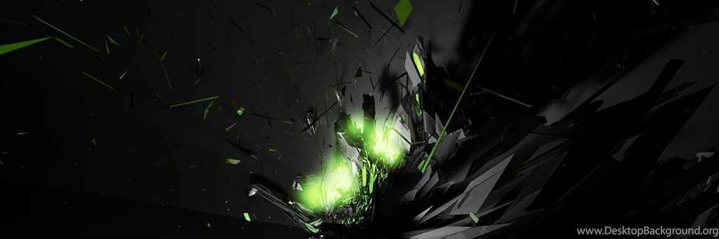 Abstract Black Green Twitter Cover & Twitter Backgrounds