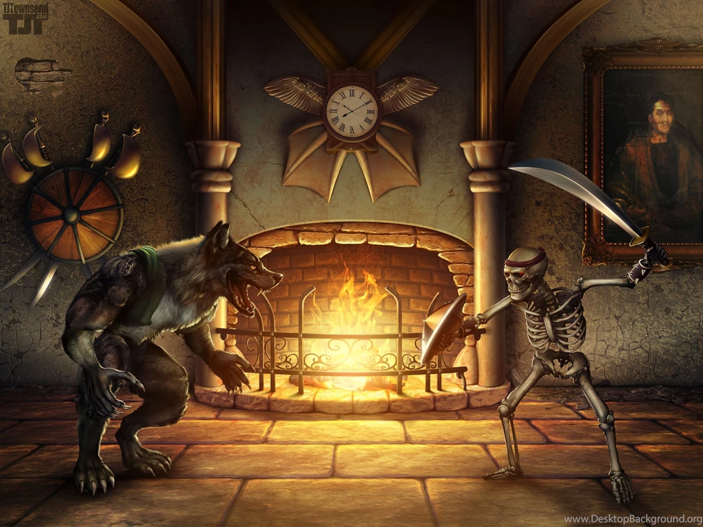 Killer Instinct Sword Skeleton Werewolf Fireplace Dark Battle Fire ...
