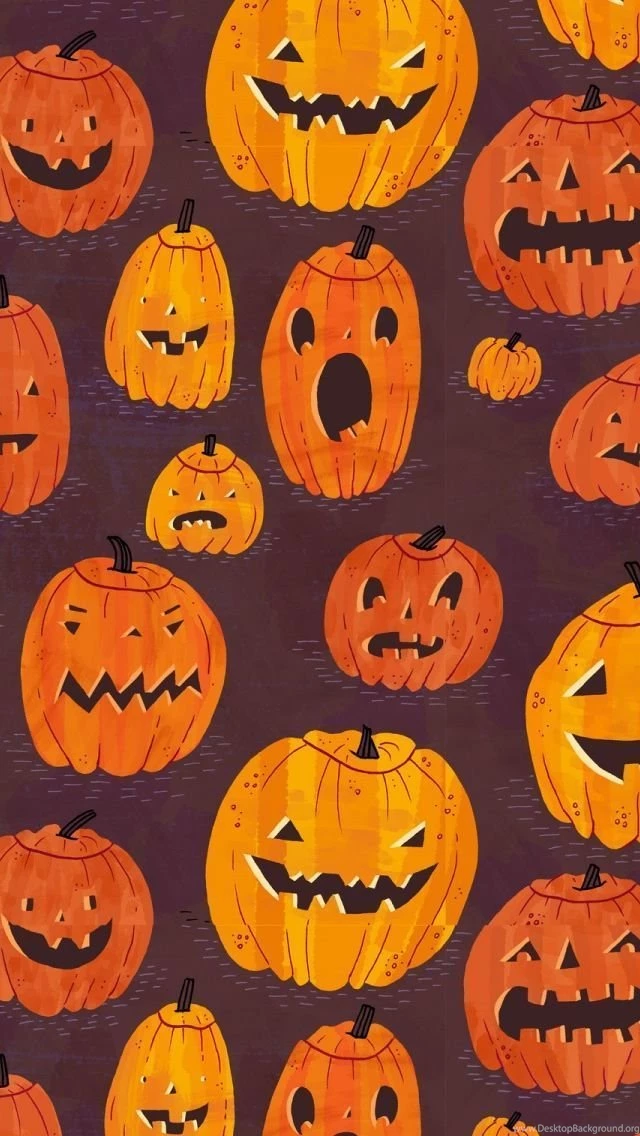 Halloween Pumpkins Pattern iPhone 5s Wallpapers Download