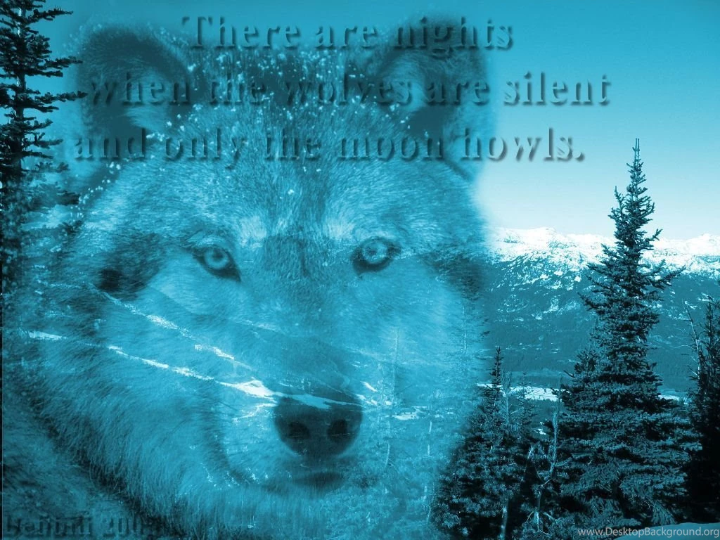 Wallpaper, Wolf Mountain Scene