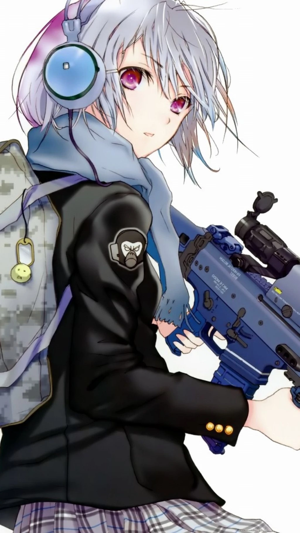 Download Wallpapers 1080x1920 Anime, Girl, Attitude, Backpack ...
