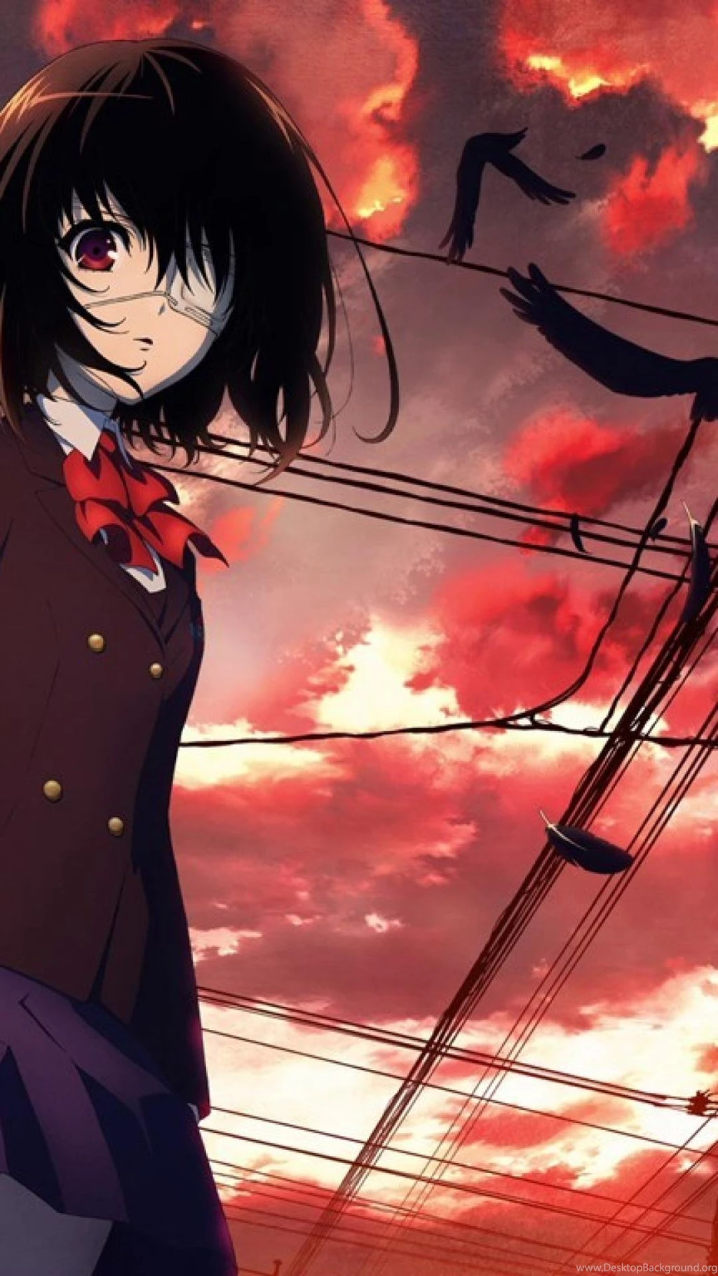 HDscreen: Another (anime Series) Misaki Mei Sakakibara Kouichi ...