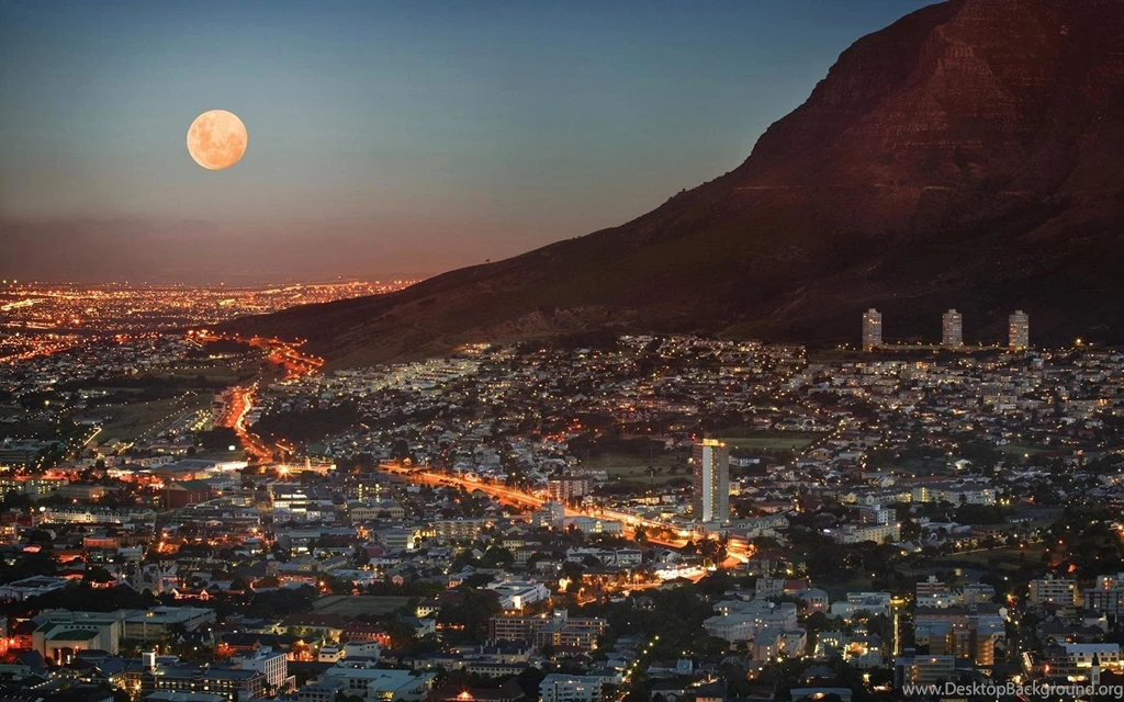 Wallpapers Cape Town With The Moon 1920 X 1200 Cities ...