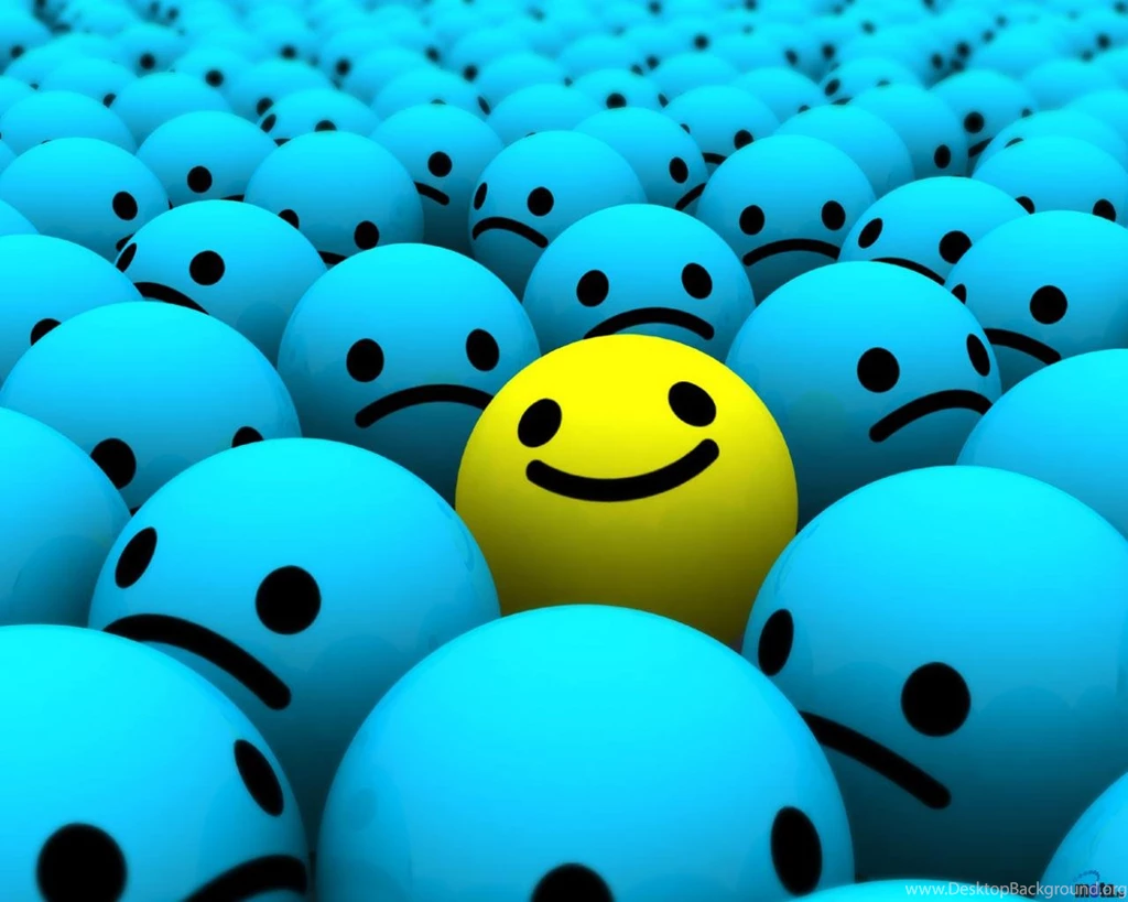 Download Wallpapers Happy Yellow Smile In The Crowd Of Sad (1280 X ...