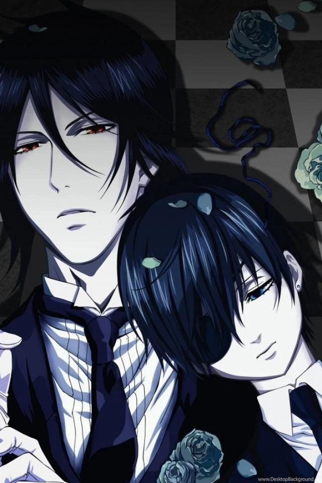 Hdscreen Ciel Phantomhive Kuroshitsuji Sebastian Michaelis Anime Desktop Background