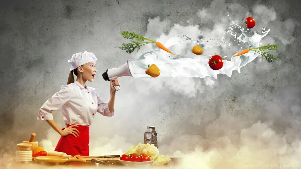 1920x1080 Chef, Mouthpiece, Creative, Girl, Cooking, Asian ...