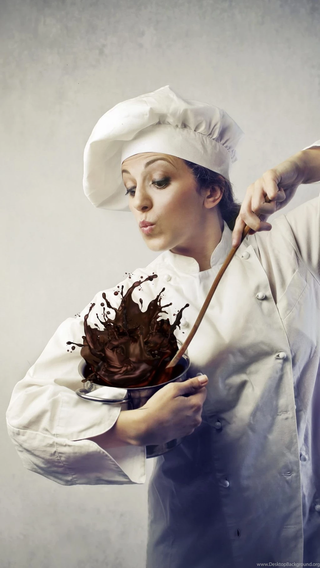 Download Wallpapers 1080x1920 Cook, Pan, Chocolate, Mixing, Cooking ...