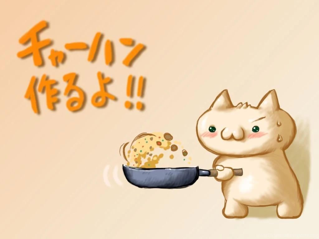 Free Cute Cat Cooking Food Wallpaper Backgrounds PowerballForLife