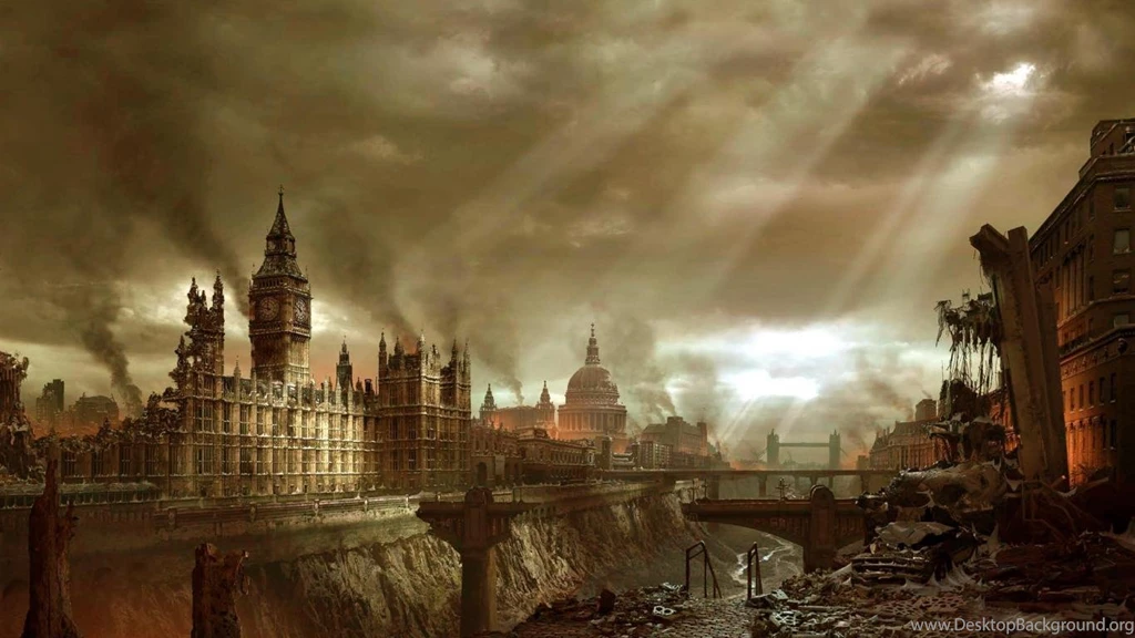 Britain London Destroyed Version Destroyed City Appocolypse Hq Uk ...