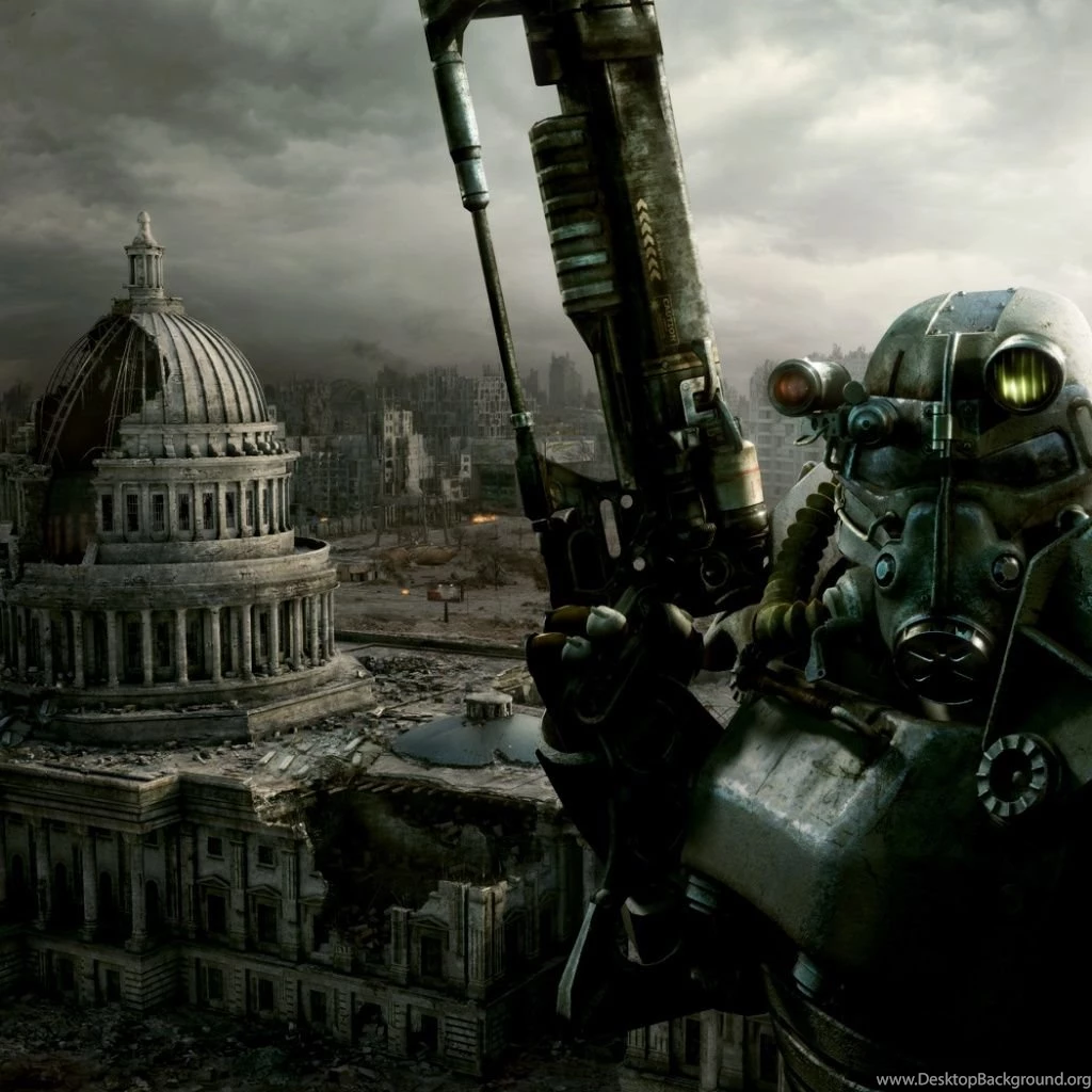 Fallout 3 Destroyed City iPad 1 & 2 Wallpapers