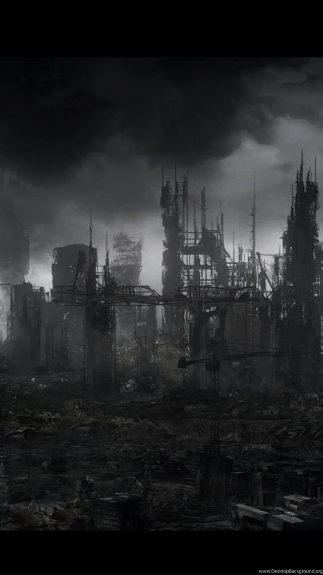 Destroyed City iPhone 5 Wallpapers