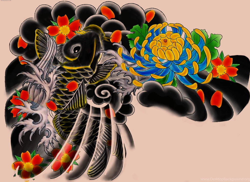 Download Japanese Tattoos Color Design Art Images Wallpapers HD ...