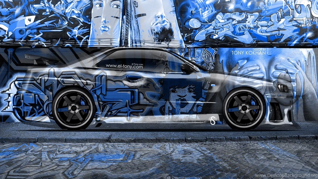 Nissan Skyline GTR R34 JDM Crystal Graffiti Car 2014 « El Tony