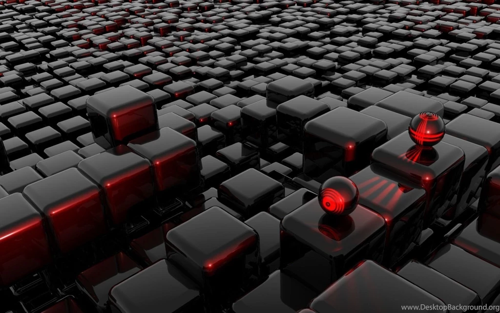 Red And Black 3d Backgrounds Invitation Templates
