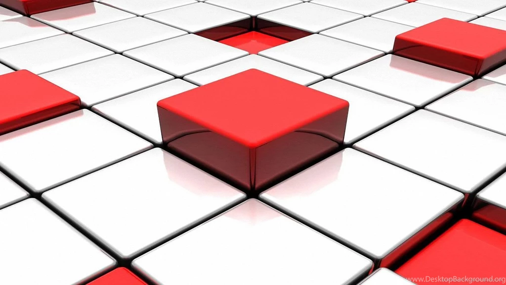Download 1920x1080 Glossy Red And White Blocks Wallpapers