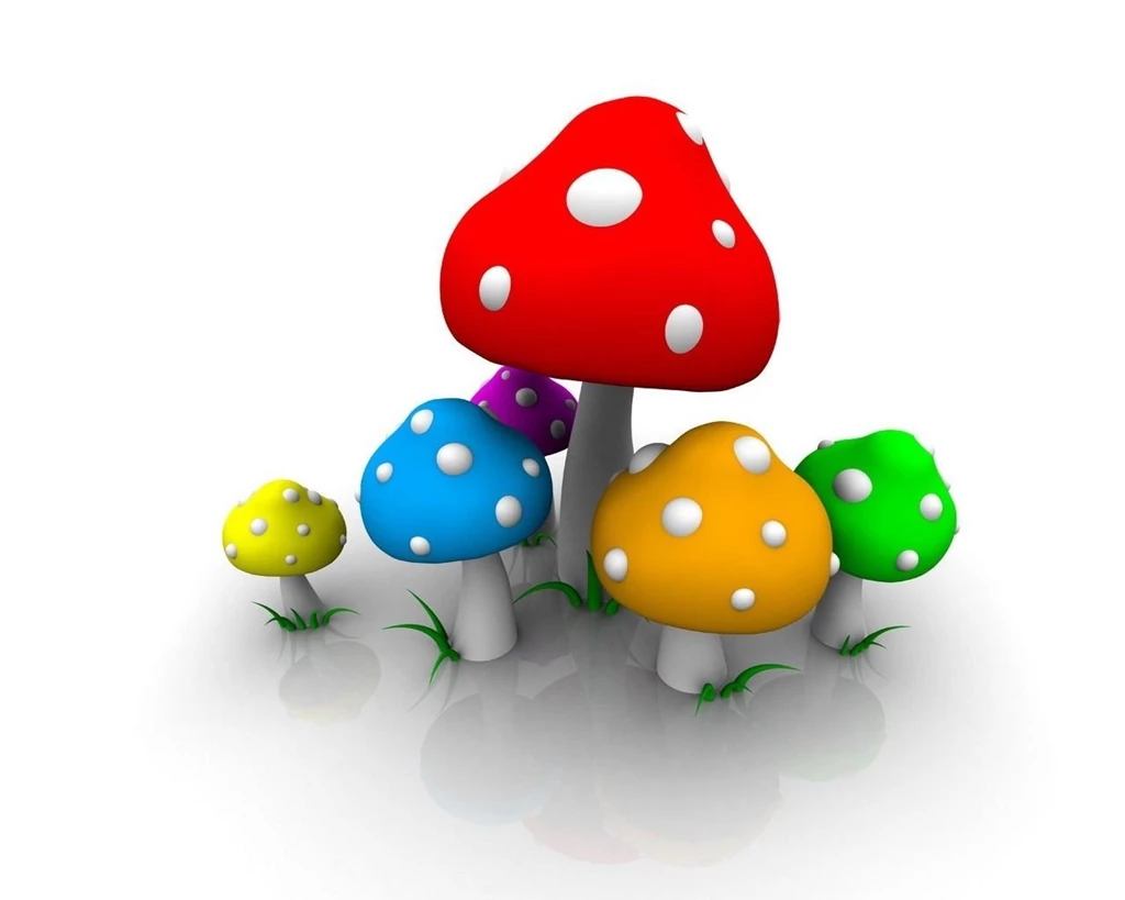 Abstract Colorful Mushrooms Wallpapers Free Abstract Colorful ...