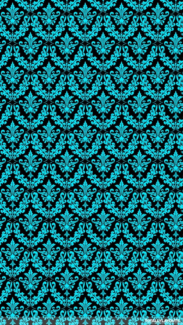 Bright Blue Pattern iPhone Wallpapers Vintage Wallpapers